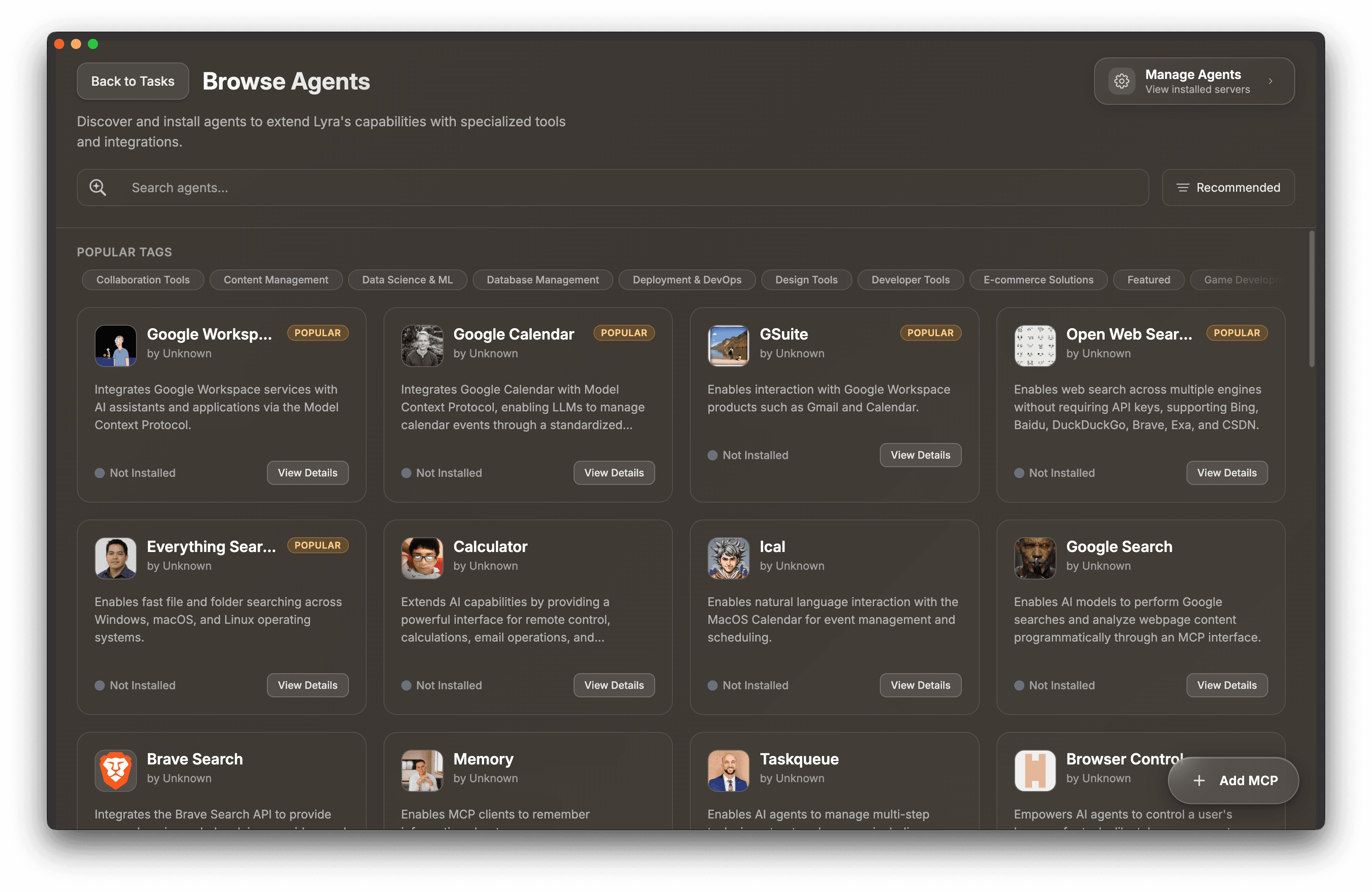 AI Agents Screenshot