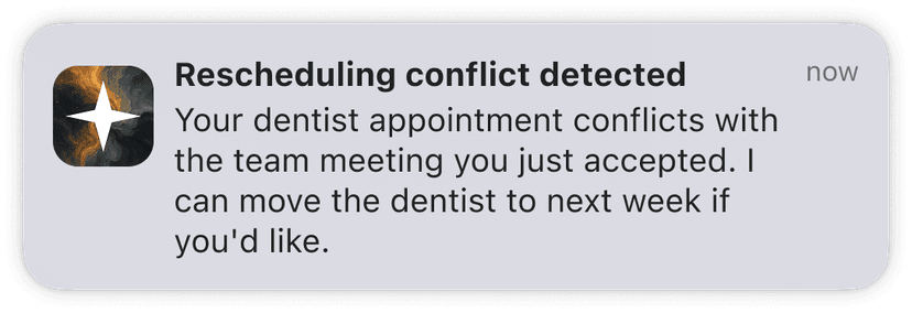 Scheduling notification