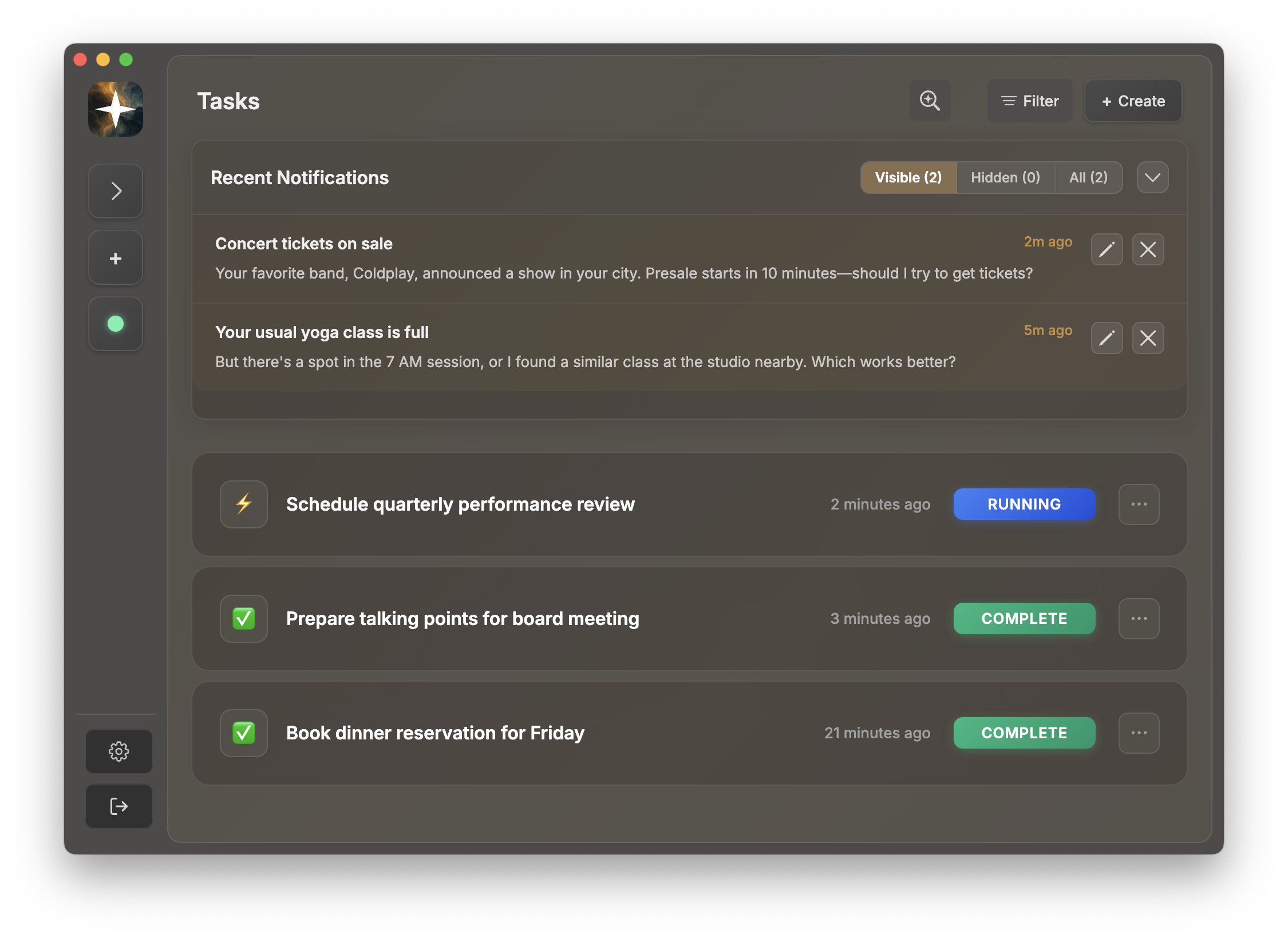 Lyra Task Manager Screenshot